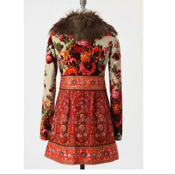 Anthropologie Karelia Tapestry Coat 0 - Picture 3 of 11